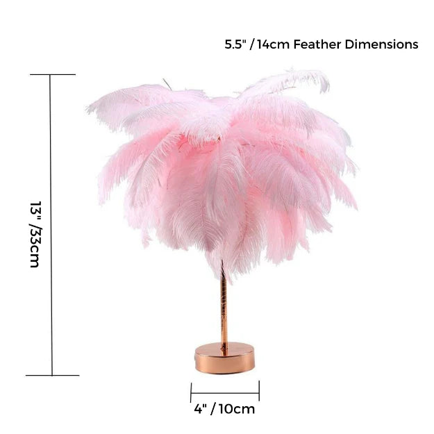 Feather Tree Table Lamp | Pink