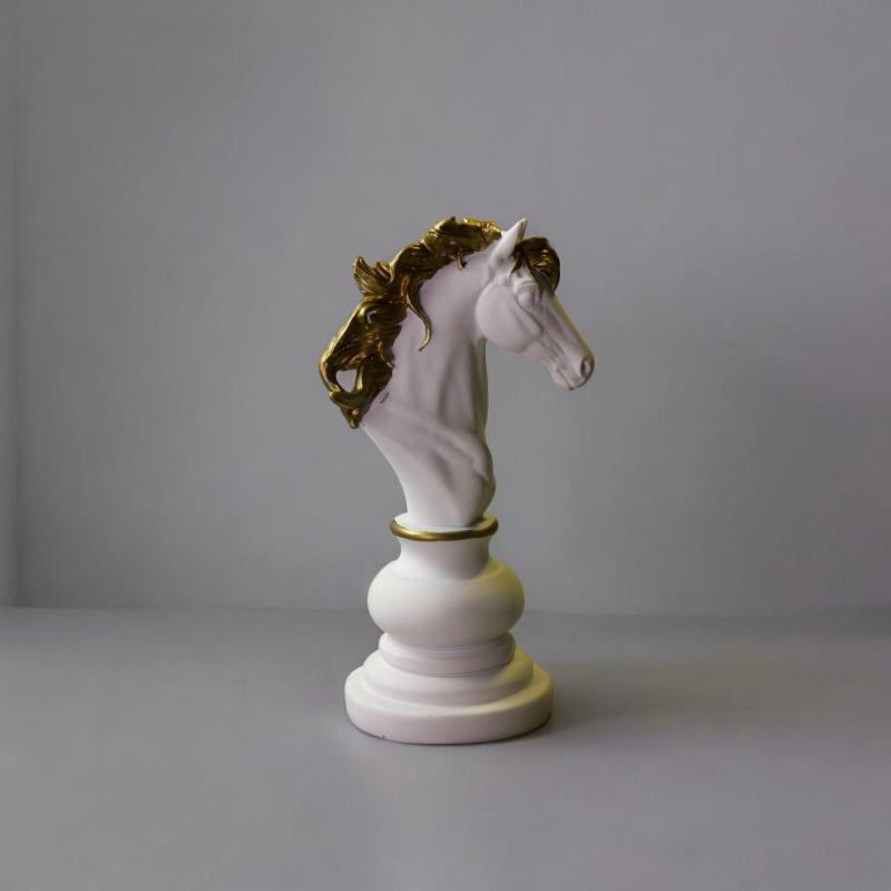 Knight Chess Decor - White