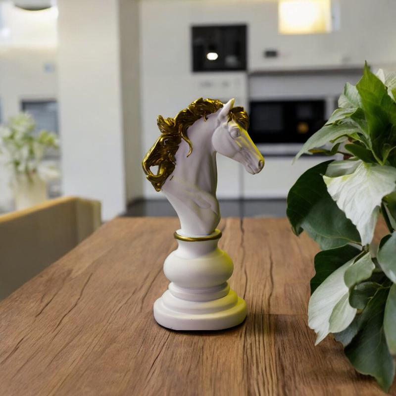 Knight Chess Decor - White