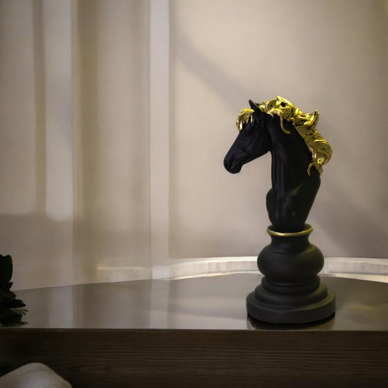 Knight Chess Decor - Black