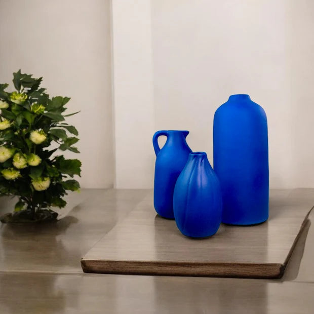 The Blues - Set of 3 Vases