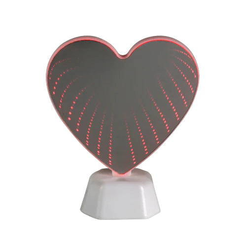 Infinity Heart Mirror LED Lamp (Red)