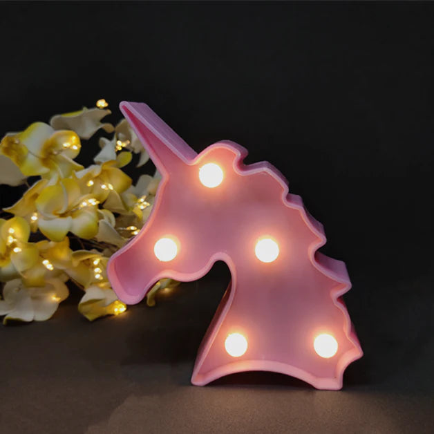 Mini Marquee Light - Unicorn Face