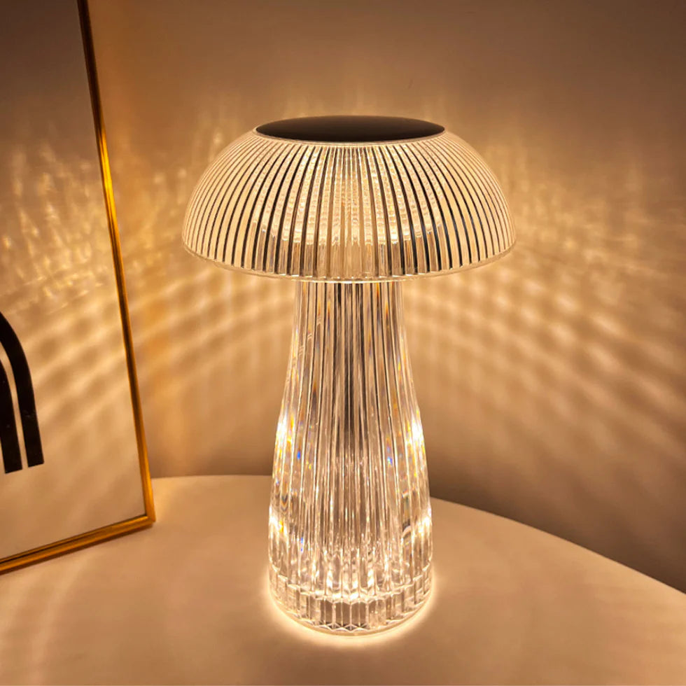 Mushroom Reflection Portable LED Crystal Table Lamp