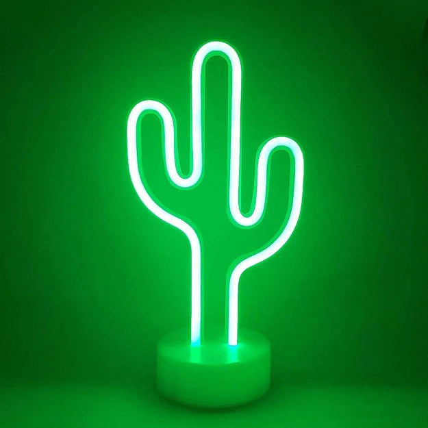 Cactus Neon Sign Table Lamp | Battery & USB Operated