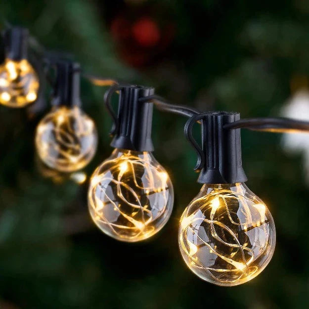 G40 Outdoor Bulb String Lights Hanging - IP44 Rainproof G40 Globe LED Bulbs