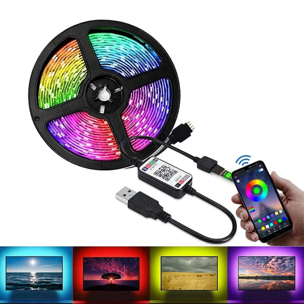 RGB LED Strip Lights USB Powered | Smart App Operated