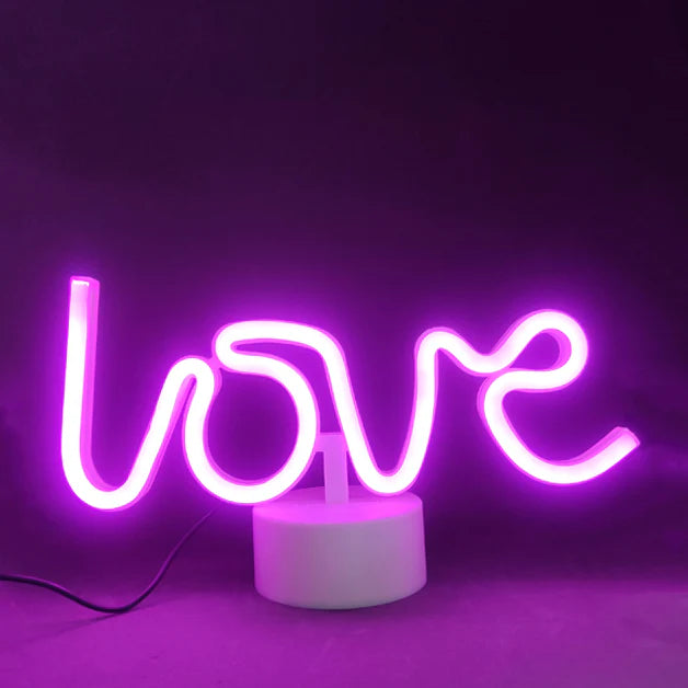 Love Neon Sign Table Lamp | Battery & USB Operated