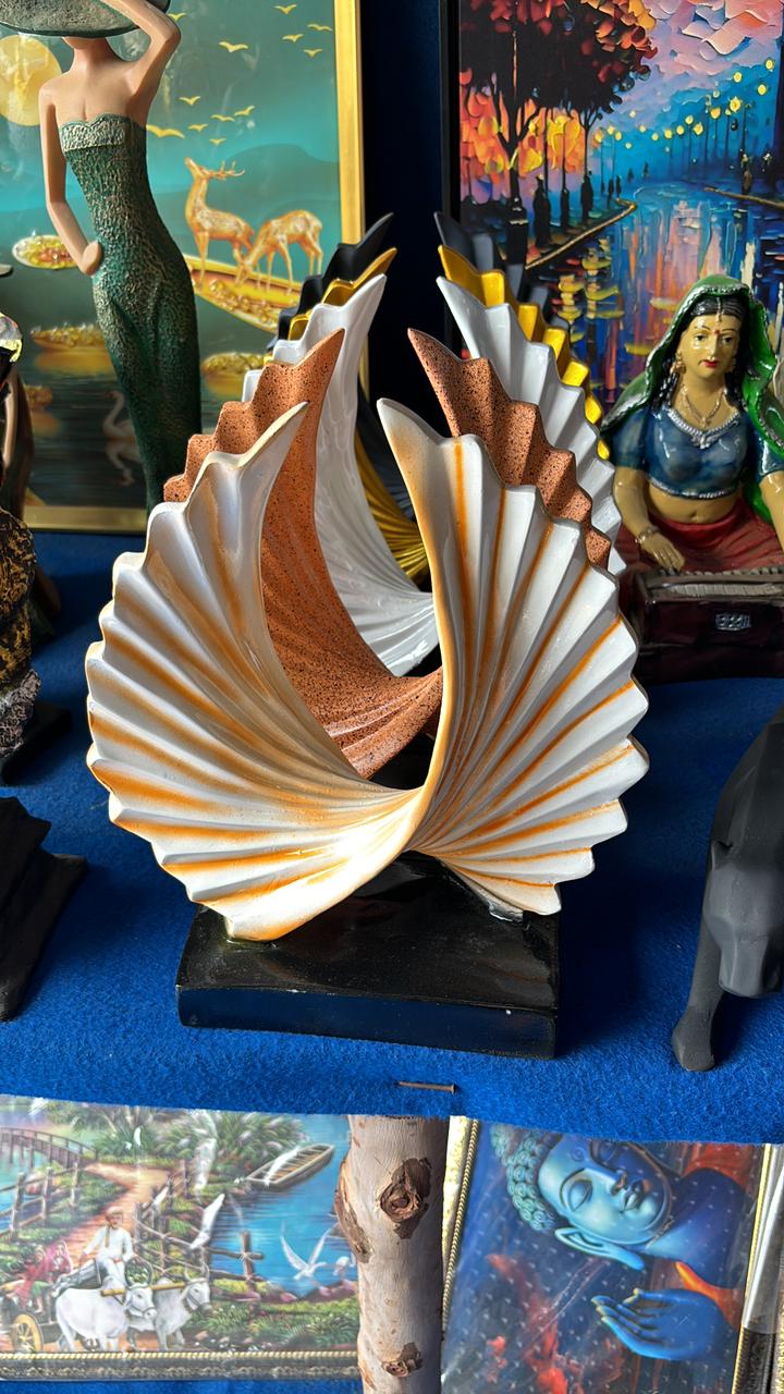 Wave Sculpture Home Decor Accents, Modern Abstract Resin Statue for Crafts, Suitable for Decoration of Living Room, Office, Bookshelf, TV Cabinet