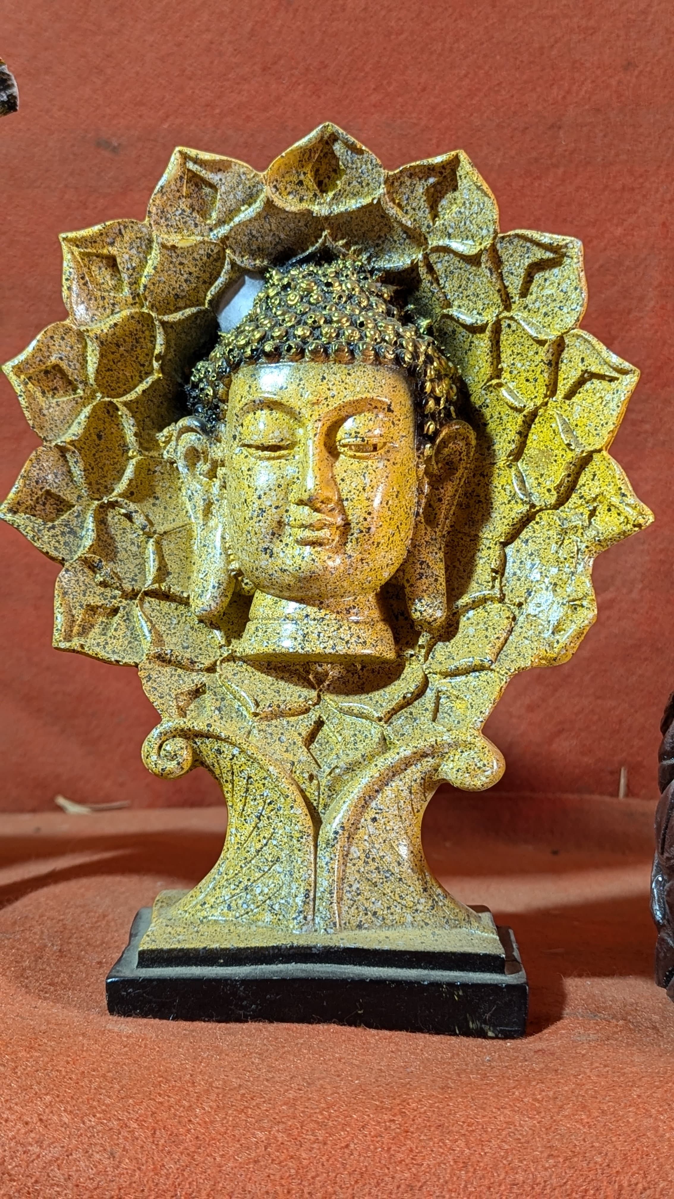 Handcrafted Lotus Buddha Showpiece for Home Decor, Diwali Gifts, Office, Study Table