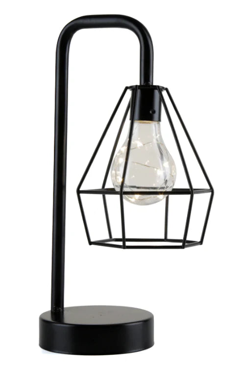 Geometric Metal Cage Table Lamp