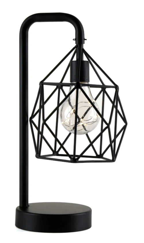 Geometric Metal Cage Table Lamp