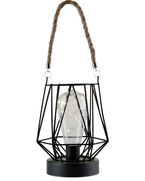 Geometric Metal Cage Lamp