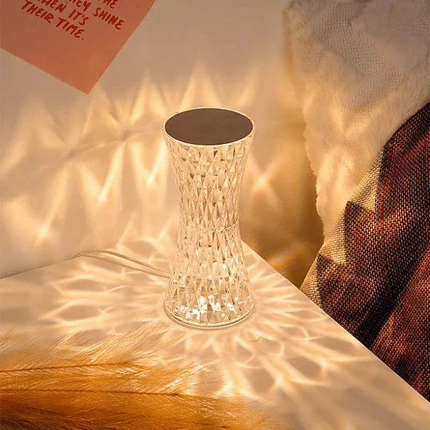 Curvy Reflection Portable LED Crystal Table Lamp