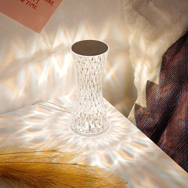 Curvy Reflection Portable LED Crystal Table Lamp