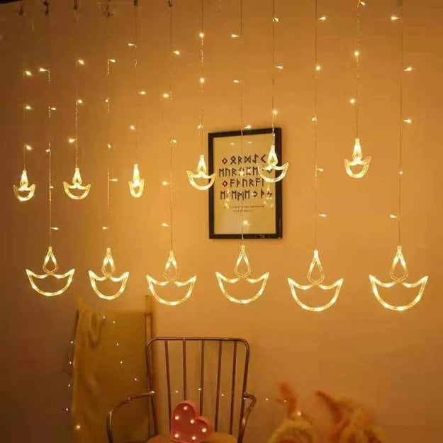 Diya Curtain Lights | Warm White LED