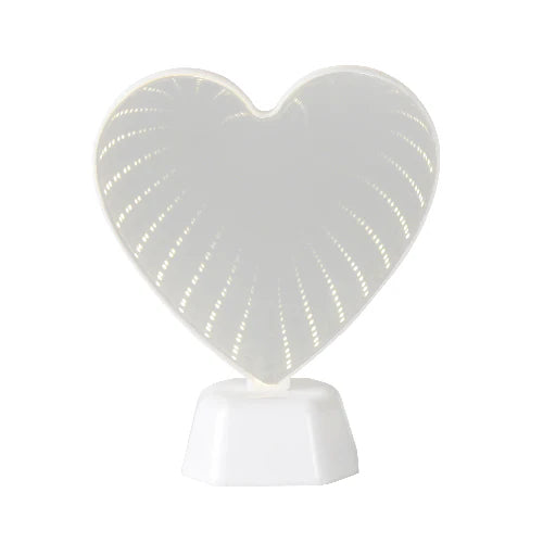 Infinity Heart Mirror LED Lamp (Warm White)