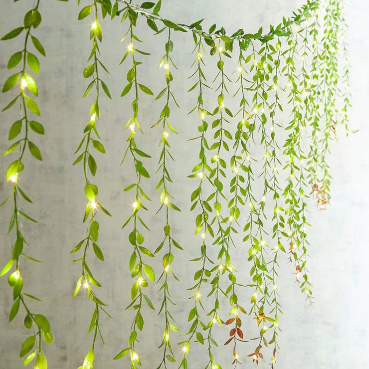 Leaves Garland Curtain Lights | Warm White