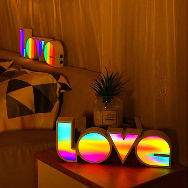 LOVE - Colorful Box Lamp Light