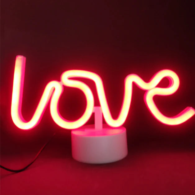 Love Neon Sign Table Lamp | Battery & USB Operated