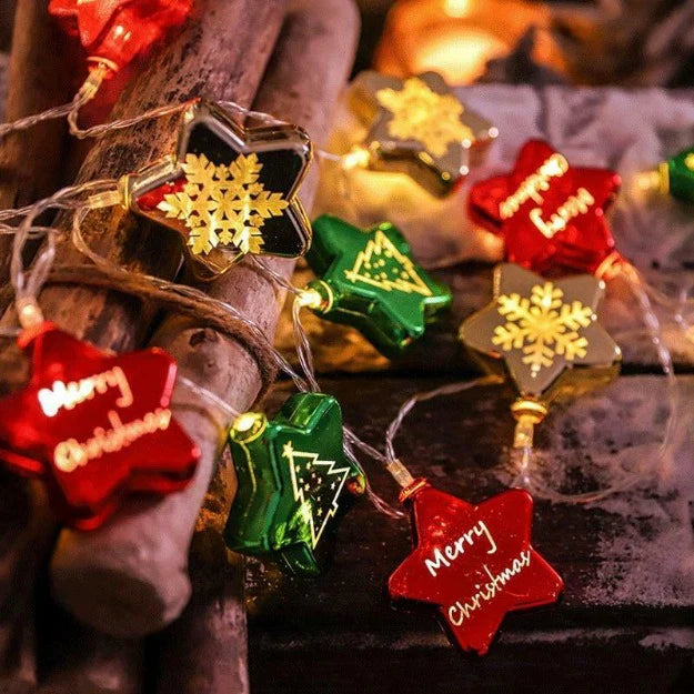 Christmas Star String Lights | Warm White LED