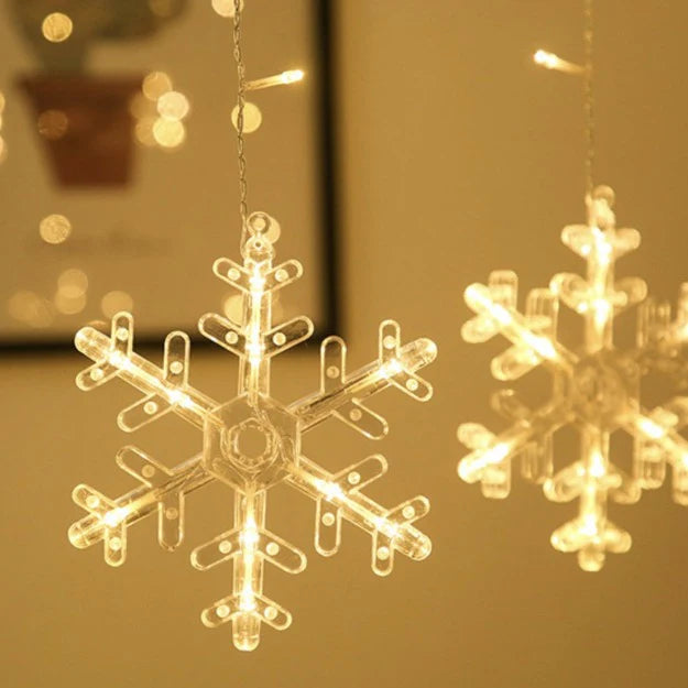 Snowflake Curtain Lights | Warm White LED