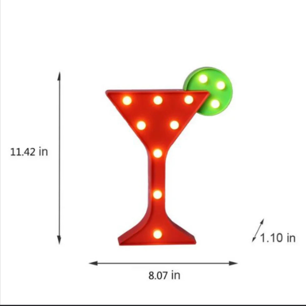 Marquee Light - Cocktail Shape