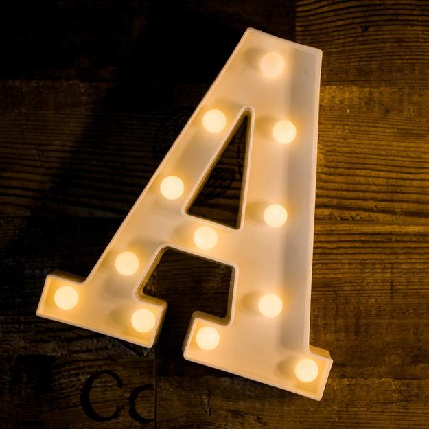 Marquee LED Letter Lights - Lit up Alphabets | 8.9" / 22.5cm Height